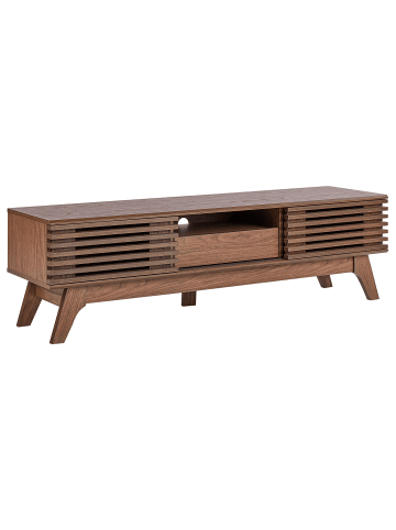 Beliani TV-Möbel DETROIT in Braun - (W) 149 x (H) 44 x (L) 35 cm