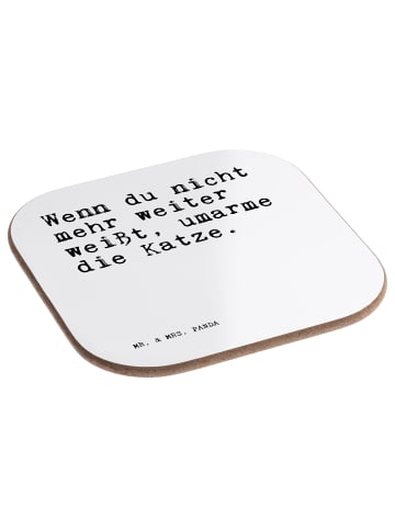 Mr. & Mrs. Panda Untersetzer Glas Wenn du nicht mehr... mit Spruch in Weiß