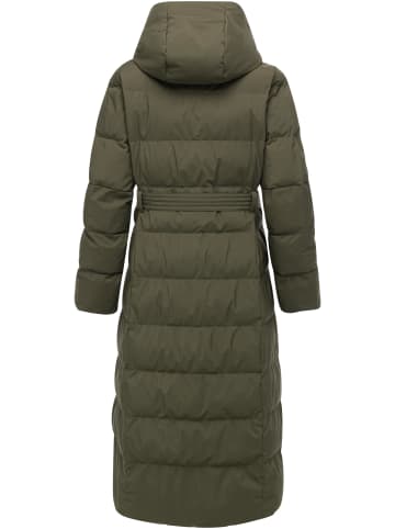 ragwear Steppmantel Niani Long in Dark Olive