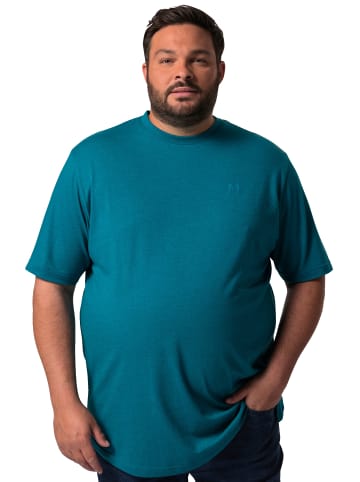 Men Plus Kurzarm T-Shirt in rauchblau