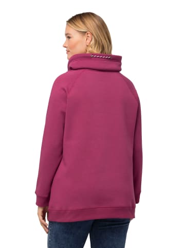 Ulla Popken Sweatshirt in dunkles purpur