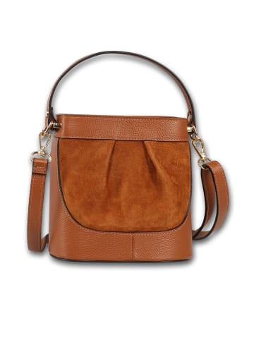 Toscanto Leder Umhängetasche Toscanto Tasche hellbraun ca. 18cm