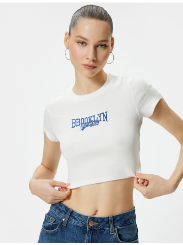 KOTON T-shirt in Ekru