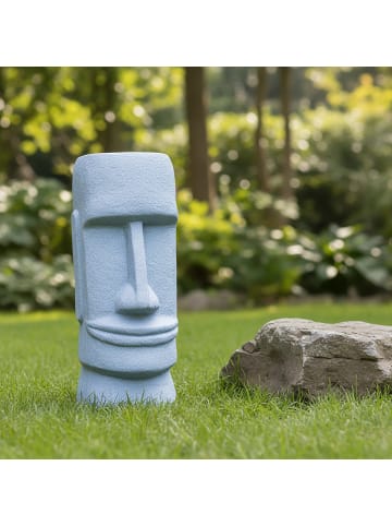 relaxdays Moai Figur "XXL" in Grau – (B)20 x (H)47 x (T)18 cm