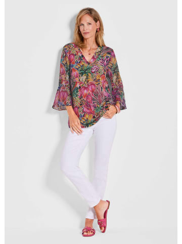 GOLDNER Blusenshirt Bunte Tunika mit floralem Print in bunt / gemustert