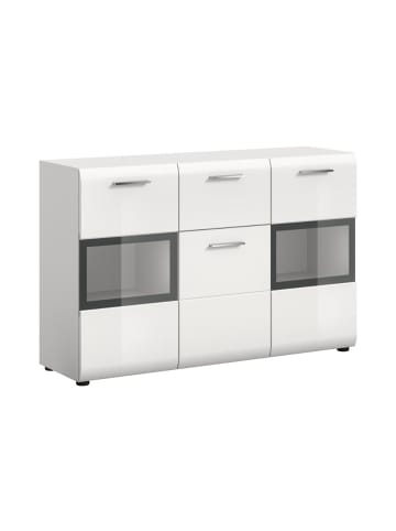 ebuy24 Sideboard Ice Weiß 125 x 37 cm