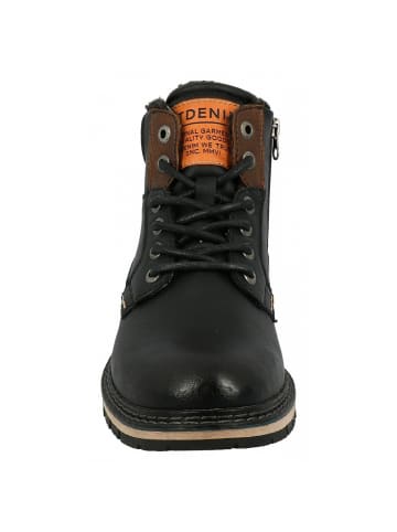 Tom Tailor Schnürstiefel  in Schwarz