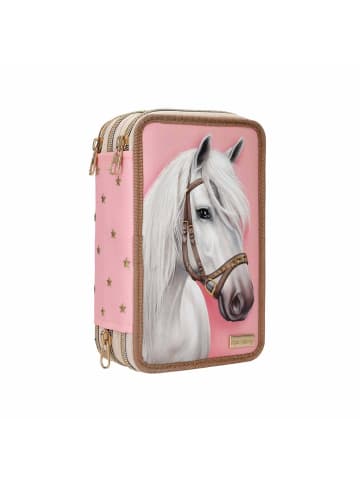Depesche 3-Fach Federtasche CLASSIC inkl. Stifte Miss Melody in Rosa 7,5 x 13 x 20 cm