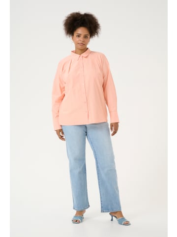 KAFFE curve Langarm - Hemd KChaila Loose fit in Peach Nectar