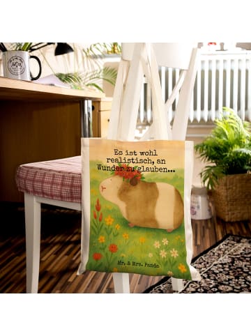 Mr. & Mrs. Panda Tote Bag Meerschweinchen Weisheit Design mit Sp... in Weiß