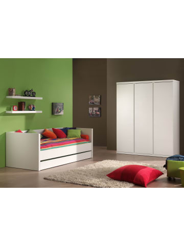 58 aufm Kessel KINDERZIMMERSCHRANK Karima 166x57x205 mit 3 Türen MDF Weiß
