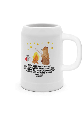 Mr. & Mrs. Panda Krug Bär & Marienkäfer Lagerfeuer mit Spruch in Weiß