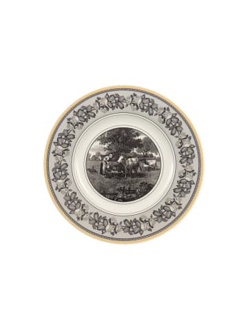 Villeroy & Boch Frühstücksteller Audun Ferme in Weiß-Grau-Gelb ø 21,6 cm in weiß-grau-gelb