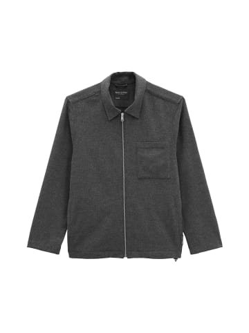Marc O'Polo Zip-Overshirt regular in Dark Grey Melange