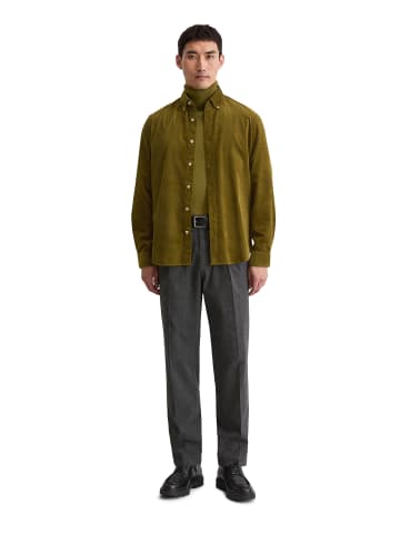 Marc O'Polo Cord-Hemd regular in green mustard