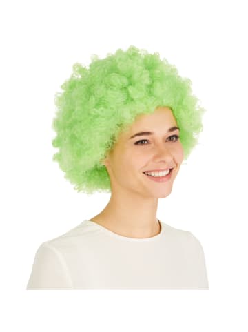 tectake Wundervolle Afro-Perücke, grün