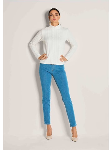 MADELEINE Sweatshirt mit Zopfstruktur in wollweiß