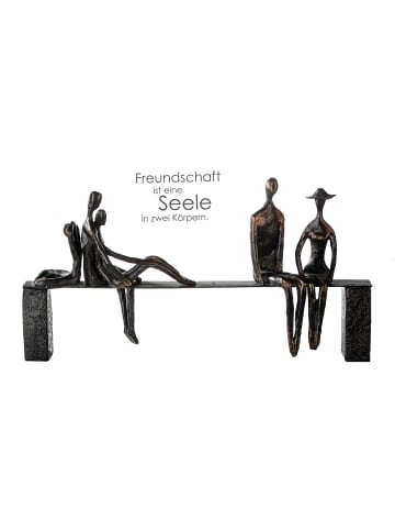 GILDE Skulptur "Leisure" in Bronze/ Schwarz - H. 23 cm - B. 45 cm