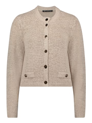 Betty Barclay Strick-Cardigan mit aufgesetzten Taschen in Grau Beige