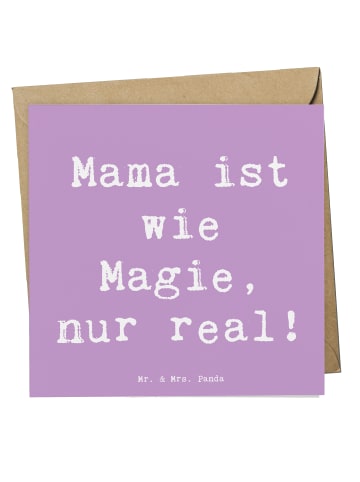 Mr. & Mrs. Panda Grußkarte Spruch Magische Mama mit Spruch in Lavendeltraum