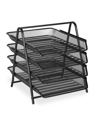 Dokumentenablage in Schwarz - (B)30 x (H)32,5 x (T)35,5 cm
