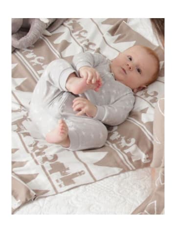 OrganicEra OrganicEra OrganicEra Bio-Trikotstrick-Babydecke, Tiere (80 x 90 cm) in Beige
