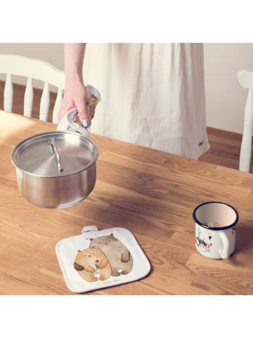 Mr. & Mrs. Panda Topflappen Bären Liebe ohne Spruch in Weiß