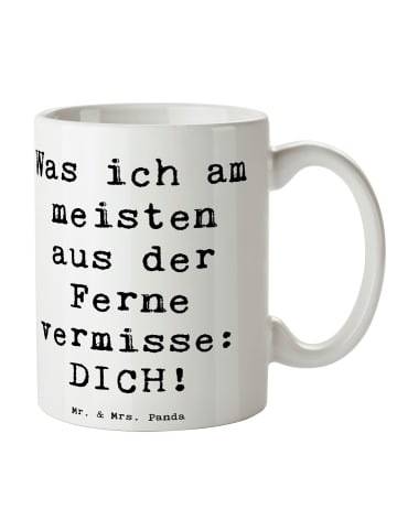 Mr. & Mrs. Panda Becher Spruch Heimweh Dich mit Spruch in Weiß