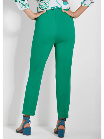 GOLDNER Kurzgröße:  Elegante, schmale Hose LOUISA in grün