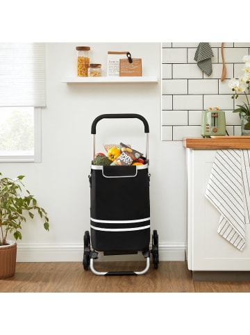 SONGMICS Einkaufstrolley Sampson in Schwarz - (B)47 x (H)97 x (T)35 cm