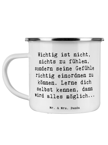Mr. & Mrs. Panda Pott Spruch Emotionen ausdrücken Weisheit mit S... in Weiß