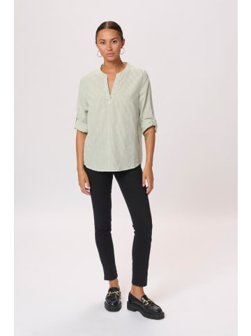 Kaffe Langarm-Hemd KAlena Regular fit in Green/Chalk Stripe