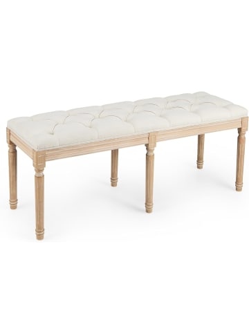 COSTWAY Eingangsbank gepolstert Bettbank 120 x 40 x 49 cm in Beige