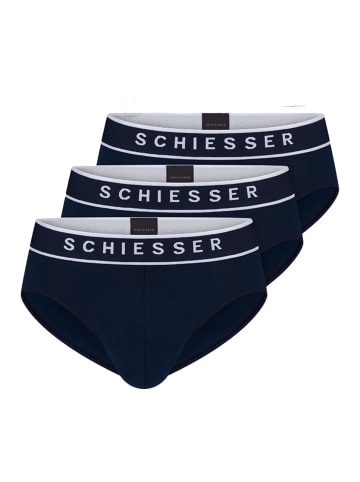 Schiesser Rio Slip / Unterhose 95/5 Organic Cotton in Dunkelblau