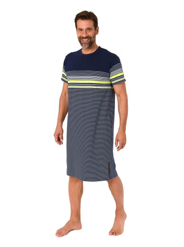 NORMANN Kurzarm Nachthemd Streifen in grün