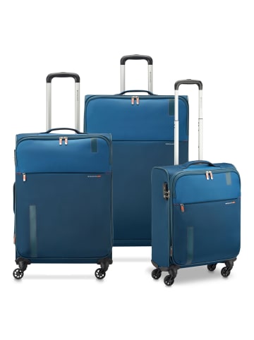 Roncato Speed 4 Rollen Kofferset 3-teilig mit Dehnfalte in blau