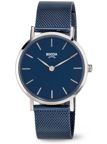Boccia Uhr in Dunkelblau