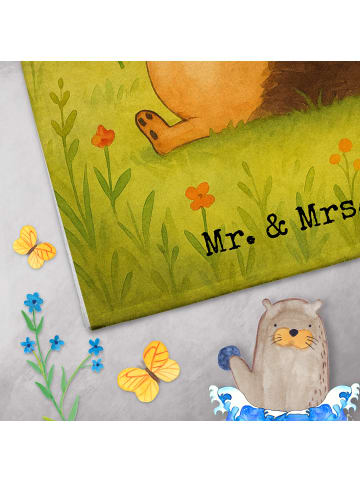 Mr. & Mrs. Panda gäste wc handtuch Igel Blumen Design mit Spruch in Weiß