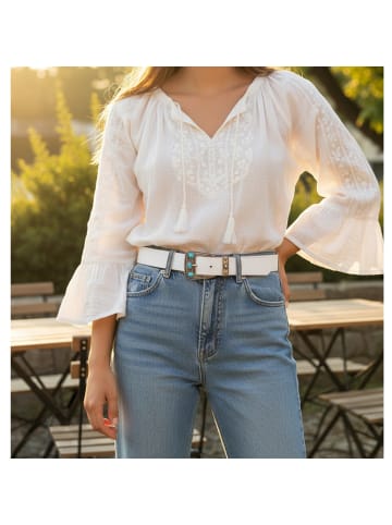 FRONHOFER Damen Ledergürtel in Creme