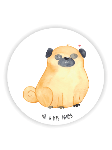 Mr. & Mrs. Panda magnet Mops ohne Spruch in Weiß