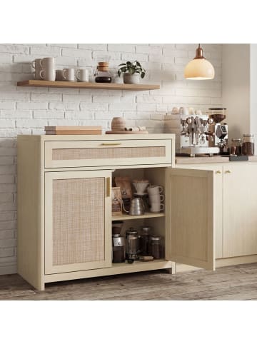 VASAGLE Küchenschrank Ellan in Beige - (B)80 x (H)80 x (T)38 cm