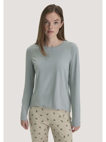 Hessnatur Langarm Schlafshirt Regular in nebelblau