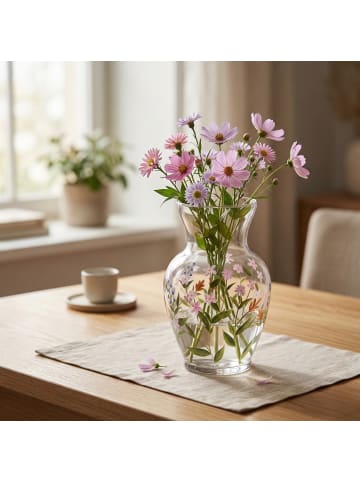 Home&Styling Collection Glasvase für Blumen in Transparent, (B) 16,5 x (H) 27 x (L) 16,5 cm