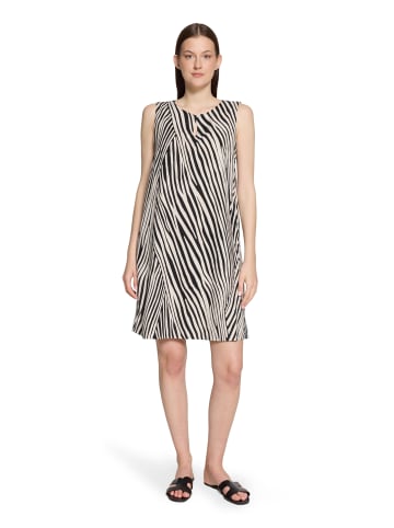 Betty Barclay Leinenkleid ohne Arm in Schwarz/Beige