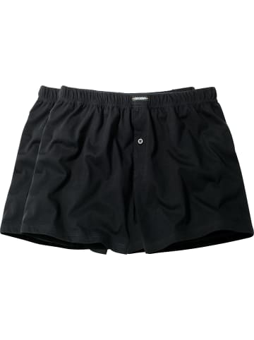 CECEBA Baumwolle, Single-Jersey Bio Boxershorts 2er-Pack in schwarz