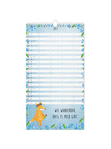 Mr. & Mrs. Panda Kalender 2026 Fuchs Collection ohne Spruch in Weiß