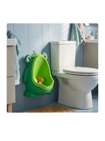 relaxdays 2tlg. Kinder-Urinal-Set "Frosch & Elefant" in Mehrfarbig