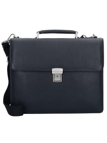 Leonhard Heyden Berlin Aktentasche Leder 38 cm Laptopfach in schwarz