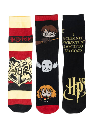 Harry Potter 5er Pack Harry Potter Comic Socken Sneaker Strümpfe in Mehrfarbig