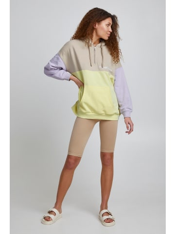 TheJoggConcept. Kapuzenpullover JCSAFINE CUT HALV PULLOVER - 22800031  Kapuzenpullover in Colourblock-Optik in Beige